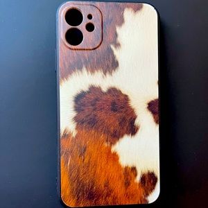iPhone 11 case cover cowhide print